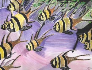 Aquarium – J Darden – 9×12 – Watercolor on Paper