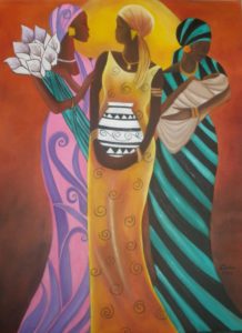 Sisters of the Sun – J. Darden 24 x 18 Oil on Canvas Panel